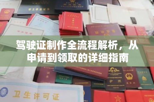 阜阳驾驶证制作全流程解析，从申请到领取的详细指南